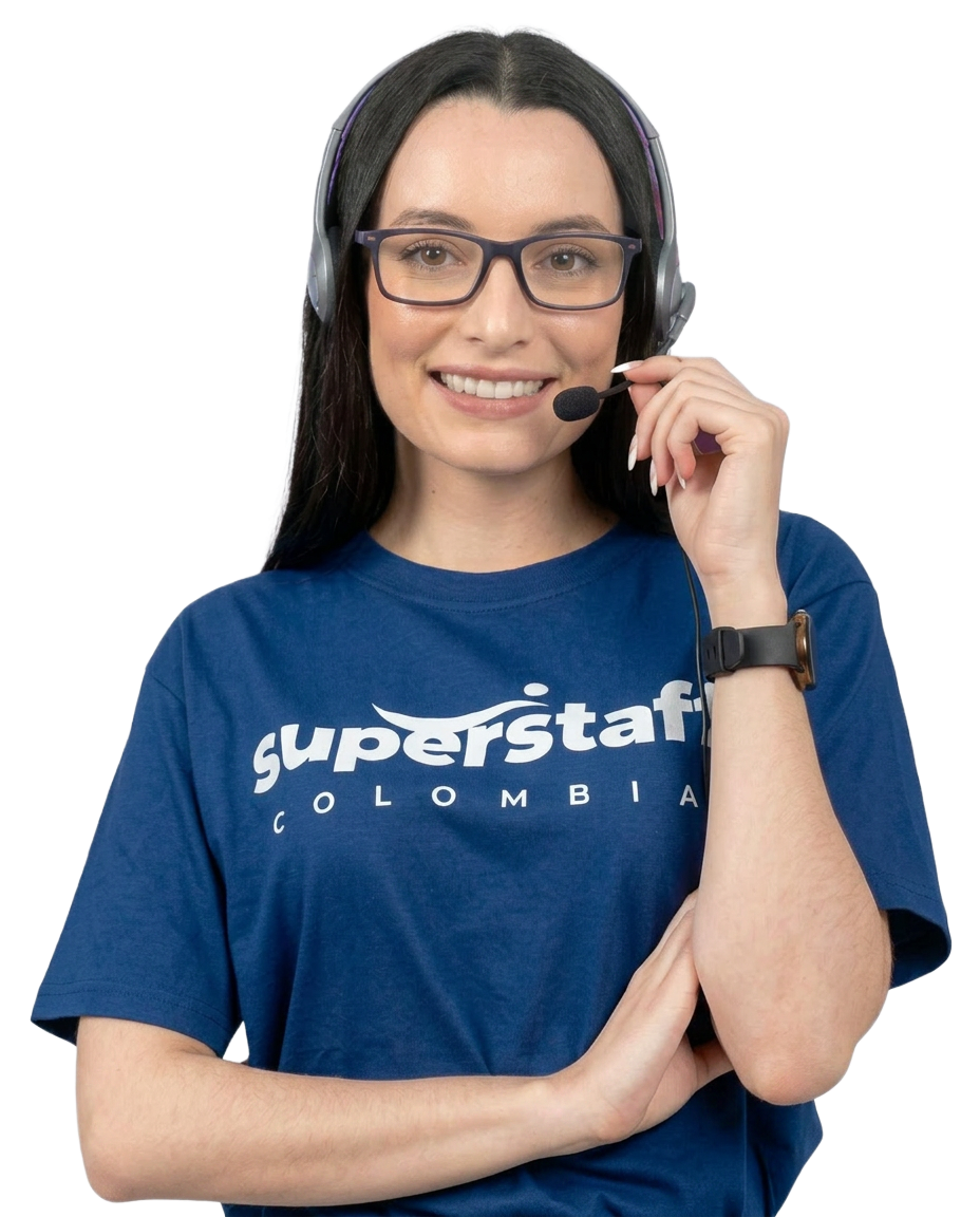 colombia model with headset