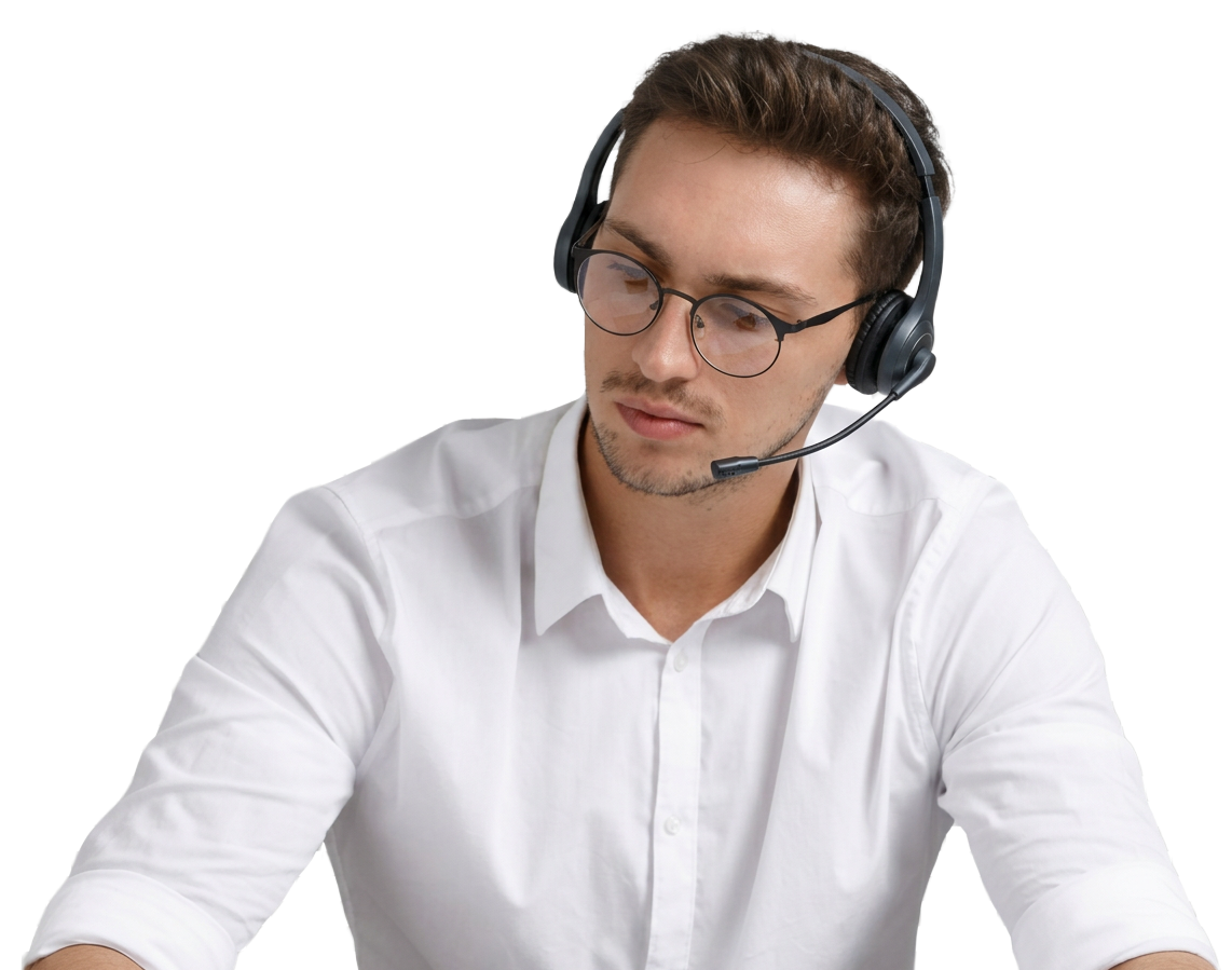 corporate man with headset
